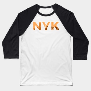 New York Knicks NYK Skyline Baseball T-Shirt